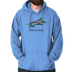 Tree On Car Hoodie-Direct To Garment Print-Life Is Crap