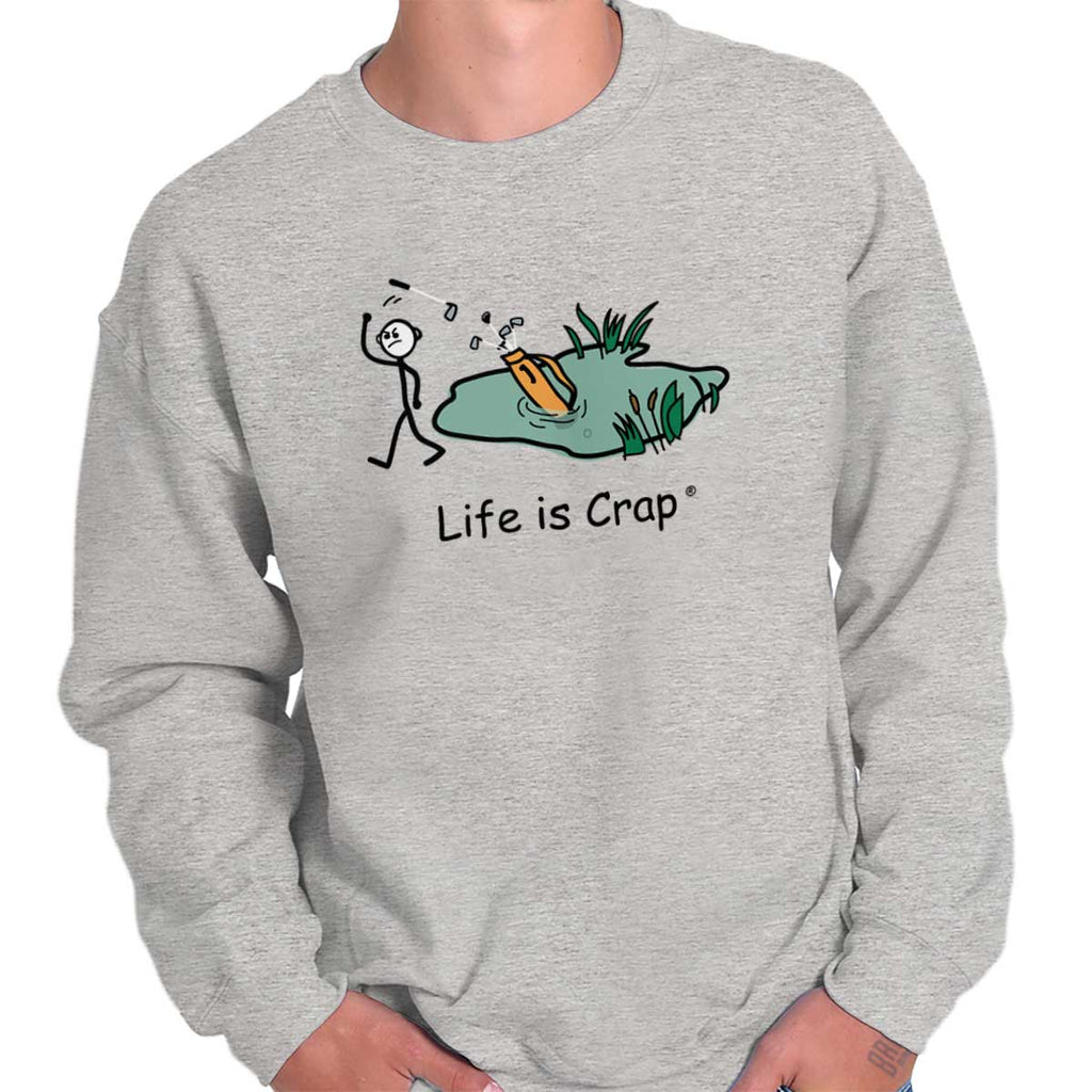 Done Golfing Sweatshirt-Direct To Garment Print-Life Is Crap