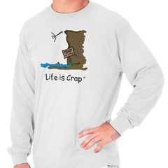 Jump Shallow Water Long Sleeve Tee-Direct To Garment Print-Life Is Crap