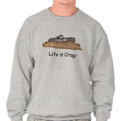 Convertible Mud Sweatshirt-Direct To Garment Print-Life Is Crap