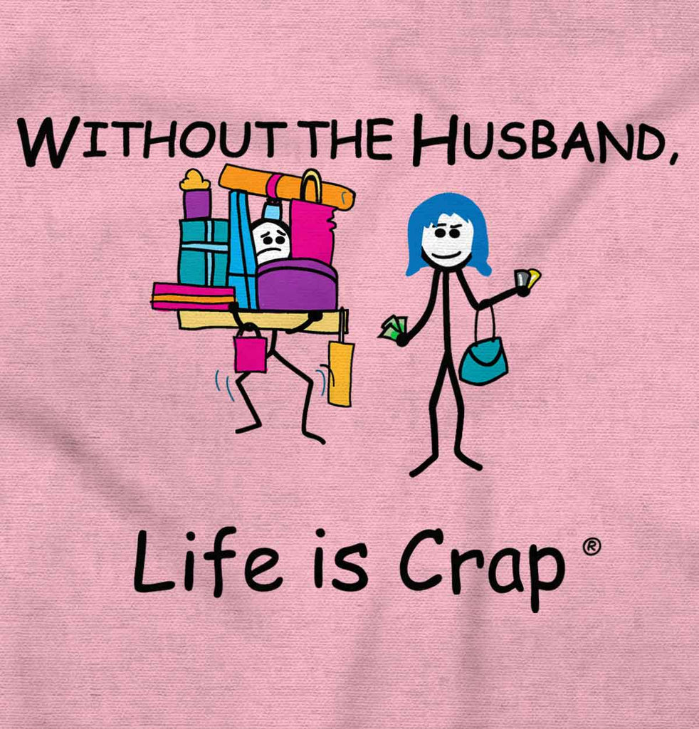 Husband Credit Card Long Sleeve Tee-Direct To Garment Print-Life Is Crap