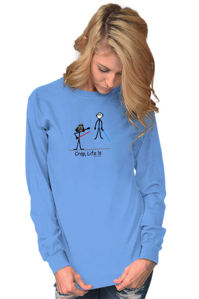 The Force Long Sleeve Tee-Direct To Garment Print-Life Is Crap
