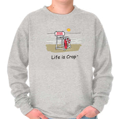 Beach Closed Sweatshirt-Direct To Garment Print-Life Is Crap