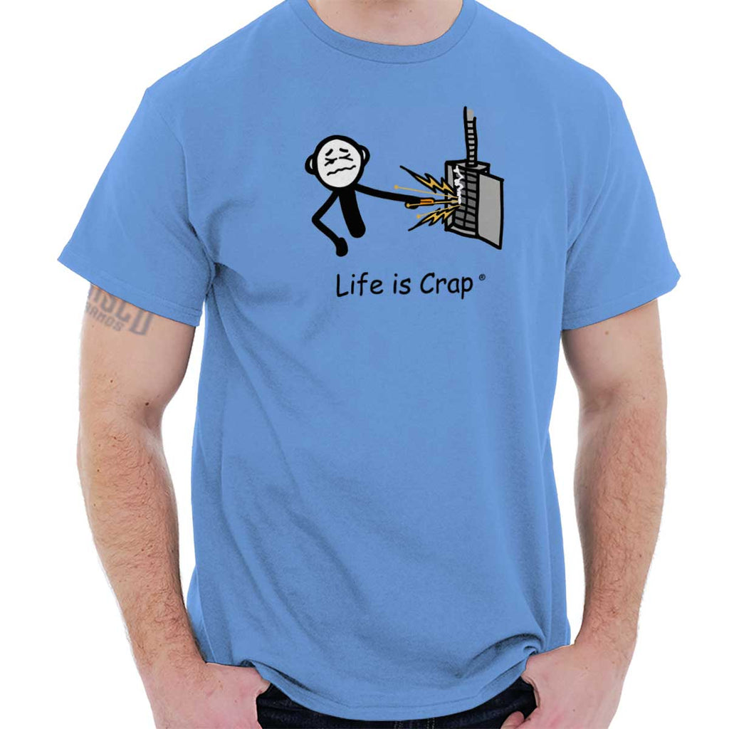 Electrical Box T-Shirt-Direct To Garment Print-Life Is Crap