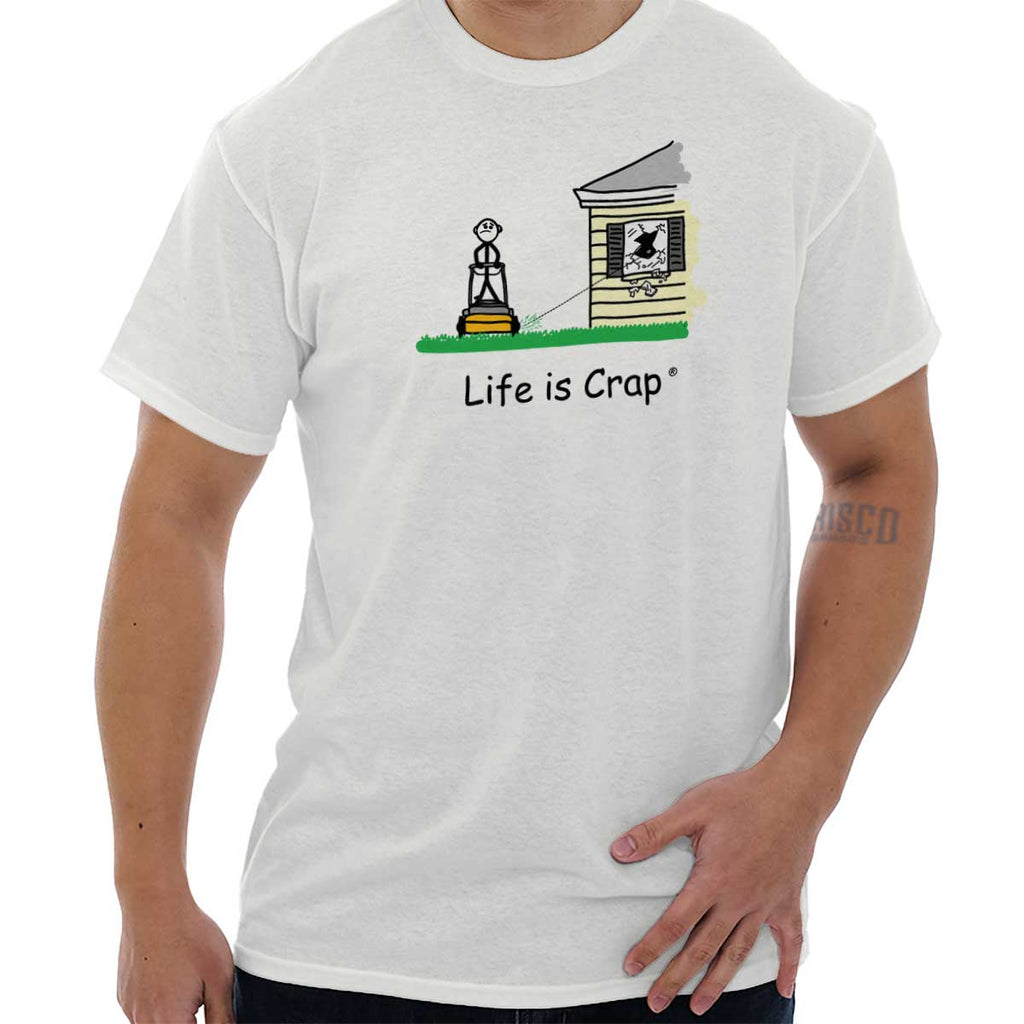 Broken Window T-Shirt-Direct To Garment Print-Life Is Crap