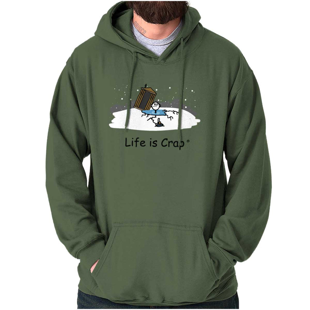 Ice Fishing Fail Hoodie-Direct To Garment Print-Life Is Crap