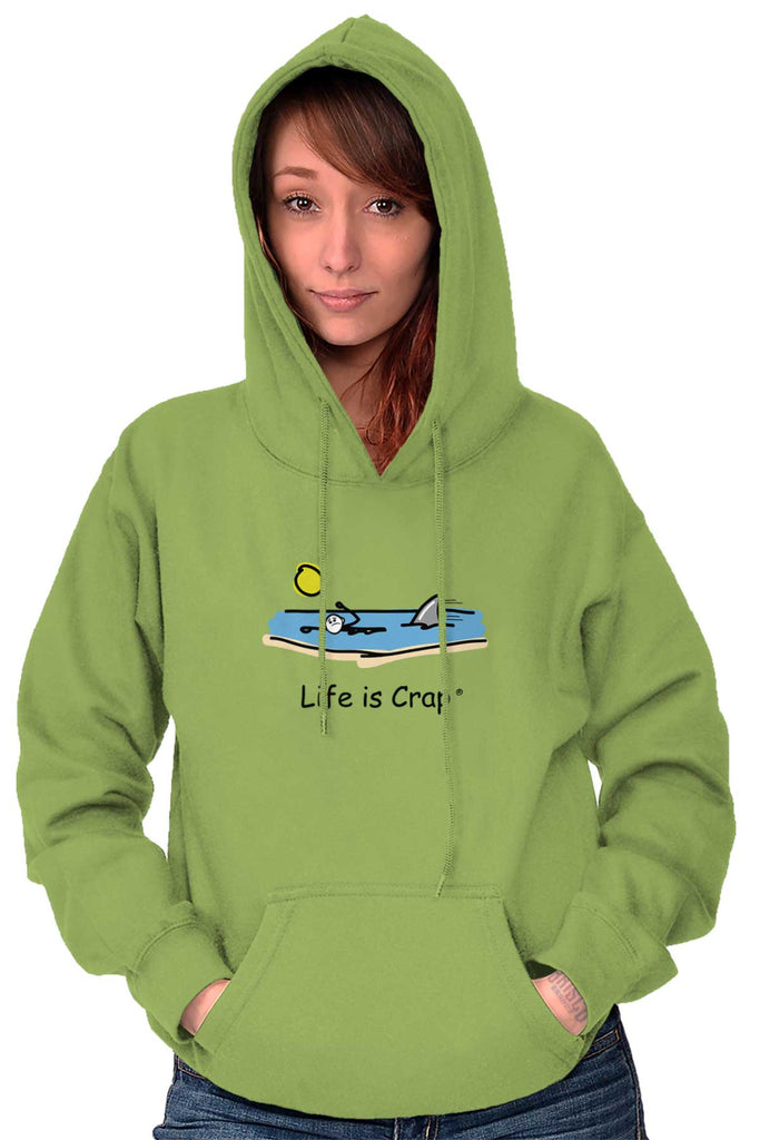 Shark In The Water Hoodie-Direct To Garment Print-Life Is Crap