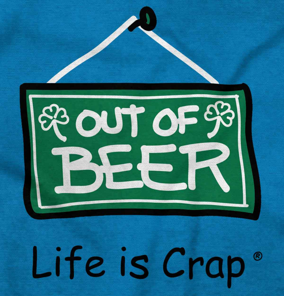 Out Of Beer Long Sleeve Tee-Direct To Garment Print-Life Is Crap