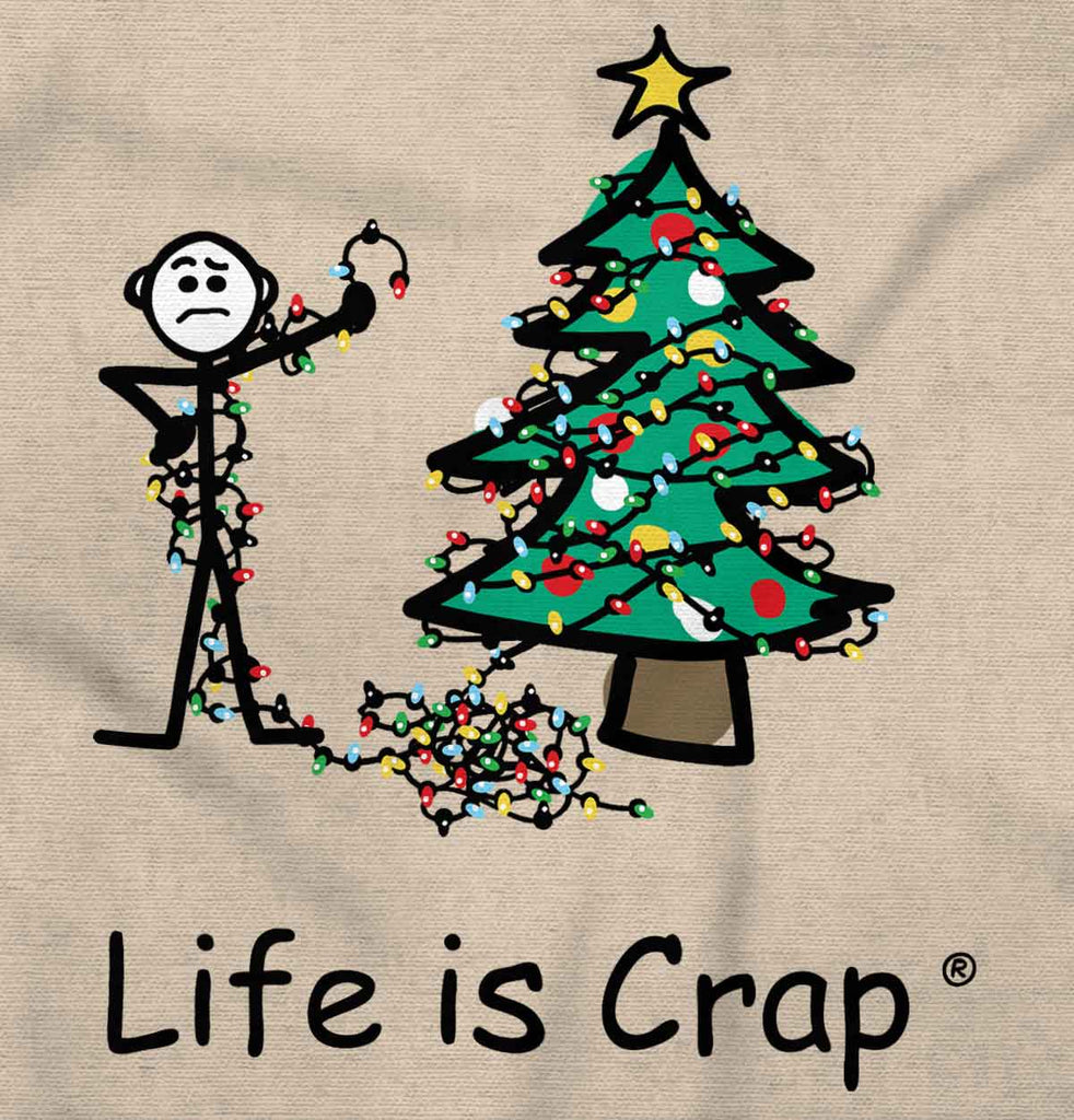 Christmas Lights Sweatshirt-Direct To Garment Print-Life Is Crap