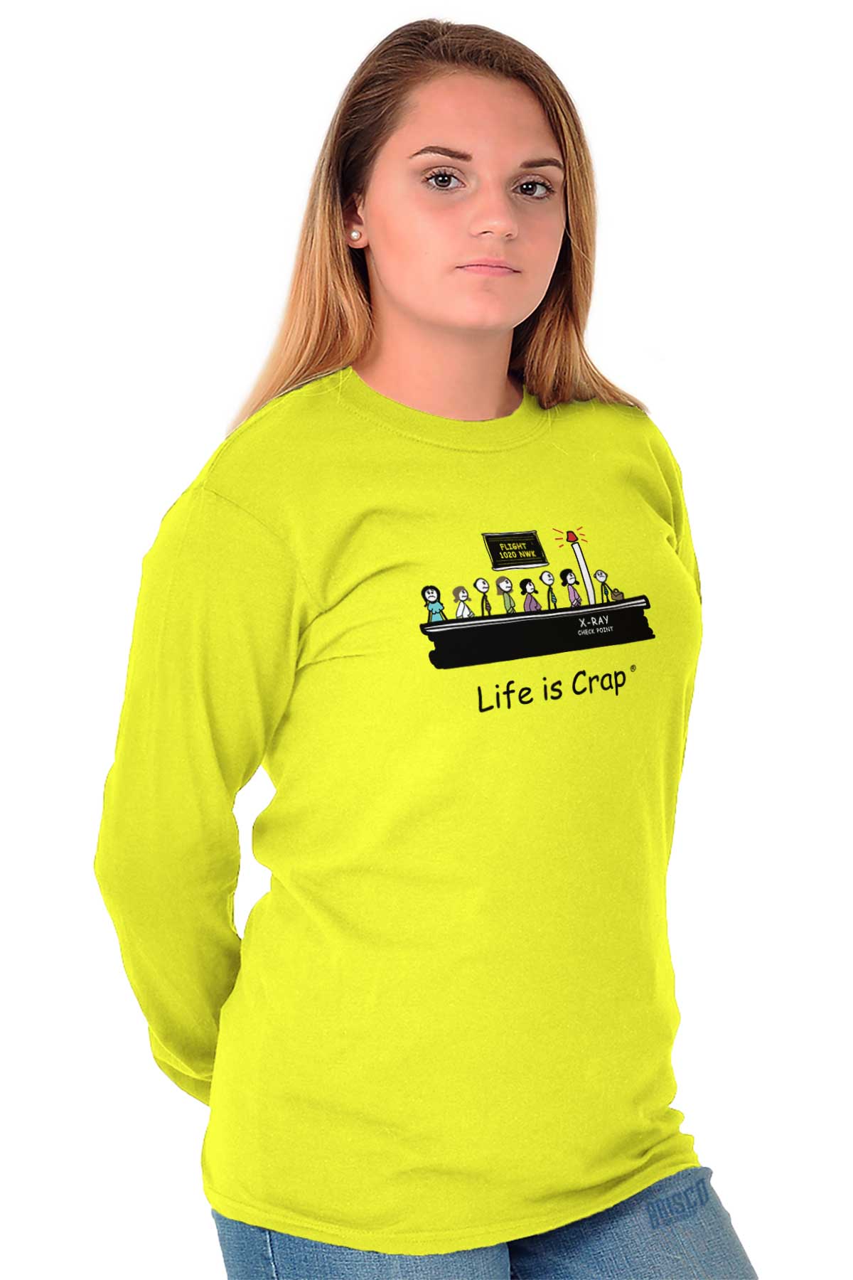 Airport Security Funny Long Sleeve Tee | Life Is Crap