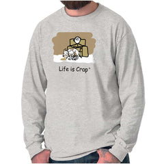 Dog Barf Long Sleeve Tee-Direct To Garment Print-Life Is Crap