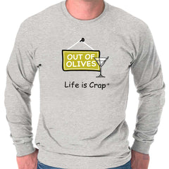 Out Of Olives Long Sleeve Tee-Direct To Garment Print-Life Is Crap
