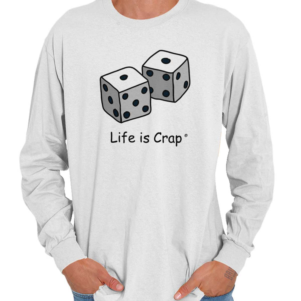 Snake Eyes Long Sleeve Tee-Direct To Garment Print-Life Is Crap