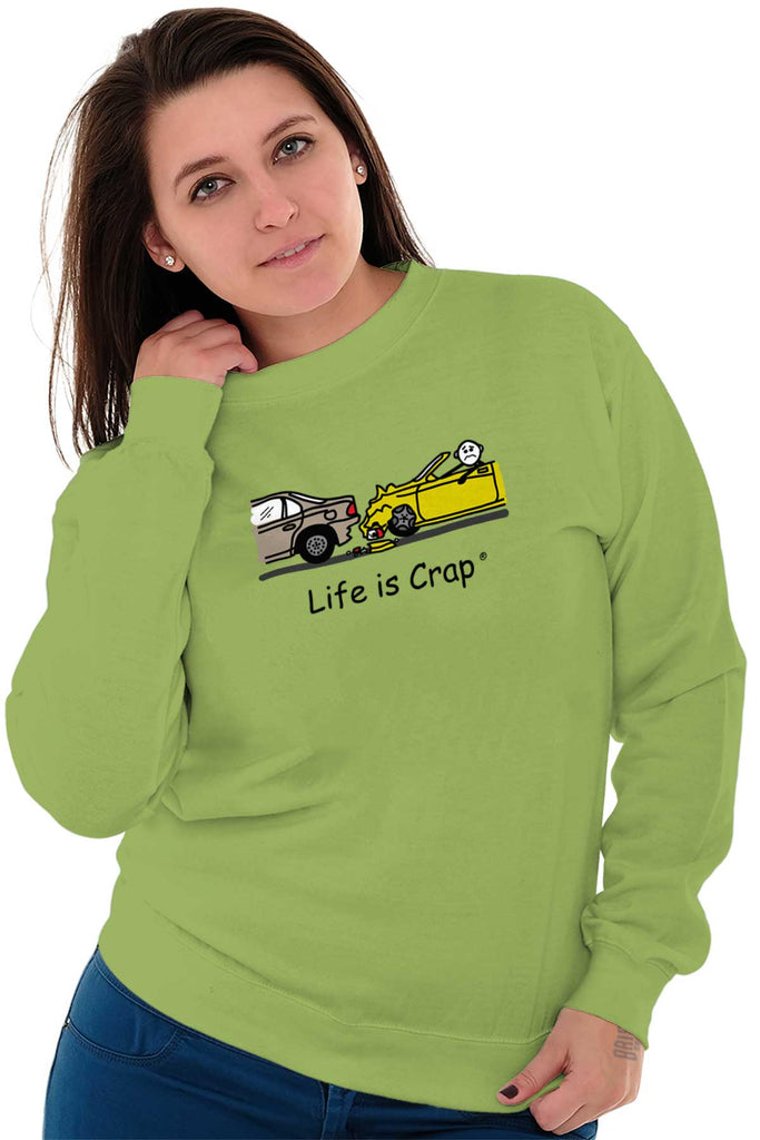 Fender Bender Sweatshirt-Direct To Garment Print-Life Is Crap