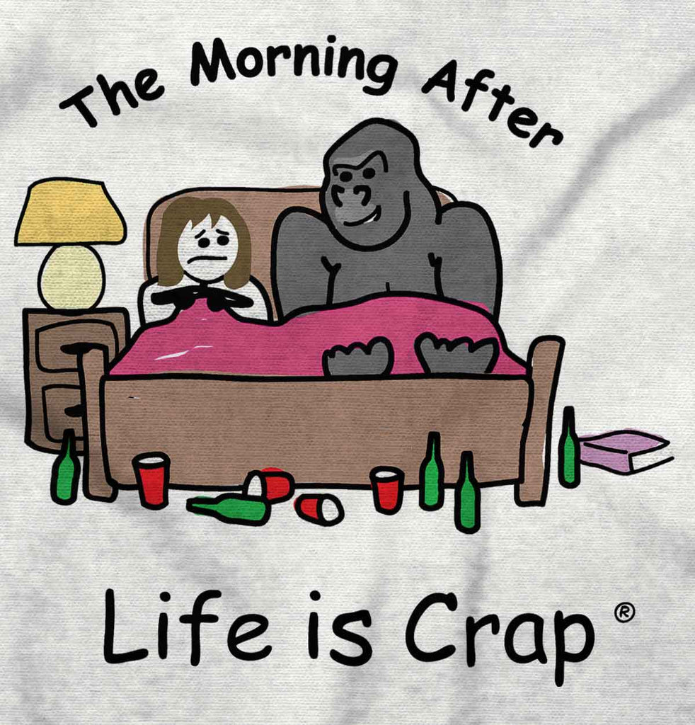 Morning After Long Sleeve Tee-Direct To Garment Print-Life Is Crap