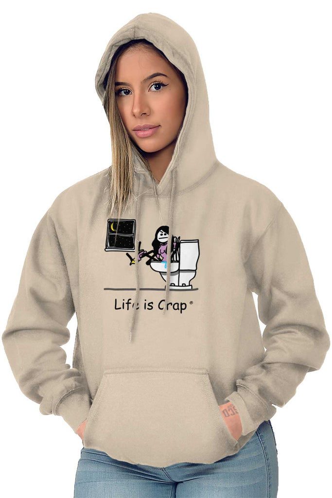 Fell In Toilet Hoodie-Direct To Garment Print-Life Is Crap