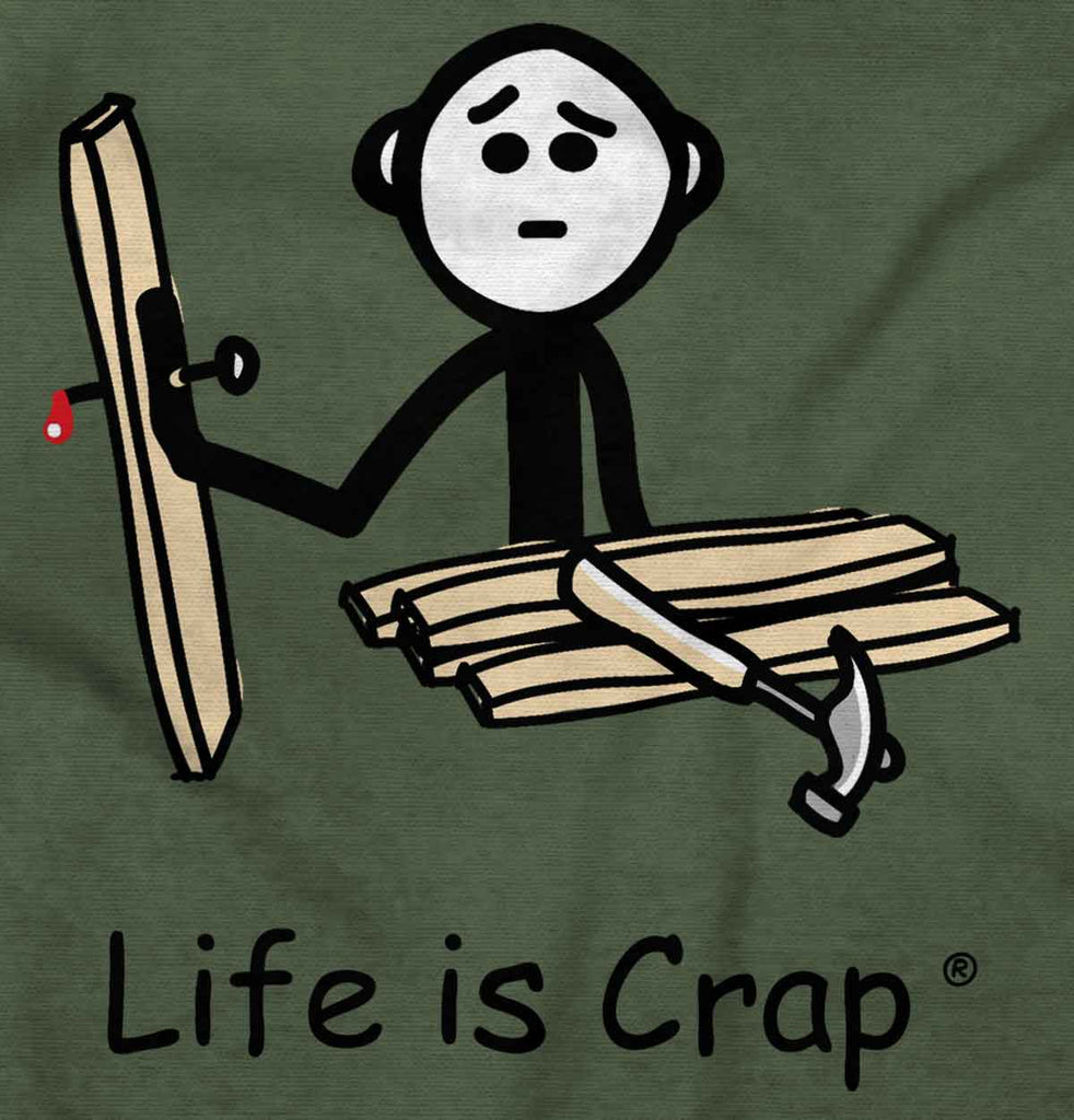 Handy Man Long Sleeve Tee-Direct To Garment Print-Life Is Crap