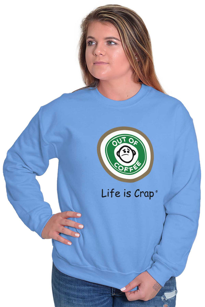Coffee Logo Sweatshirt-Direct To Garment Print-Life Is Crap
