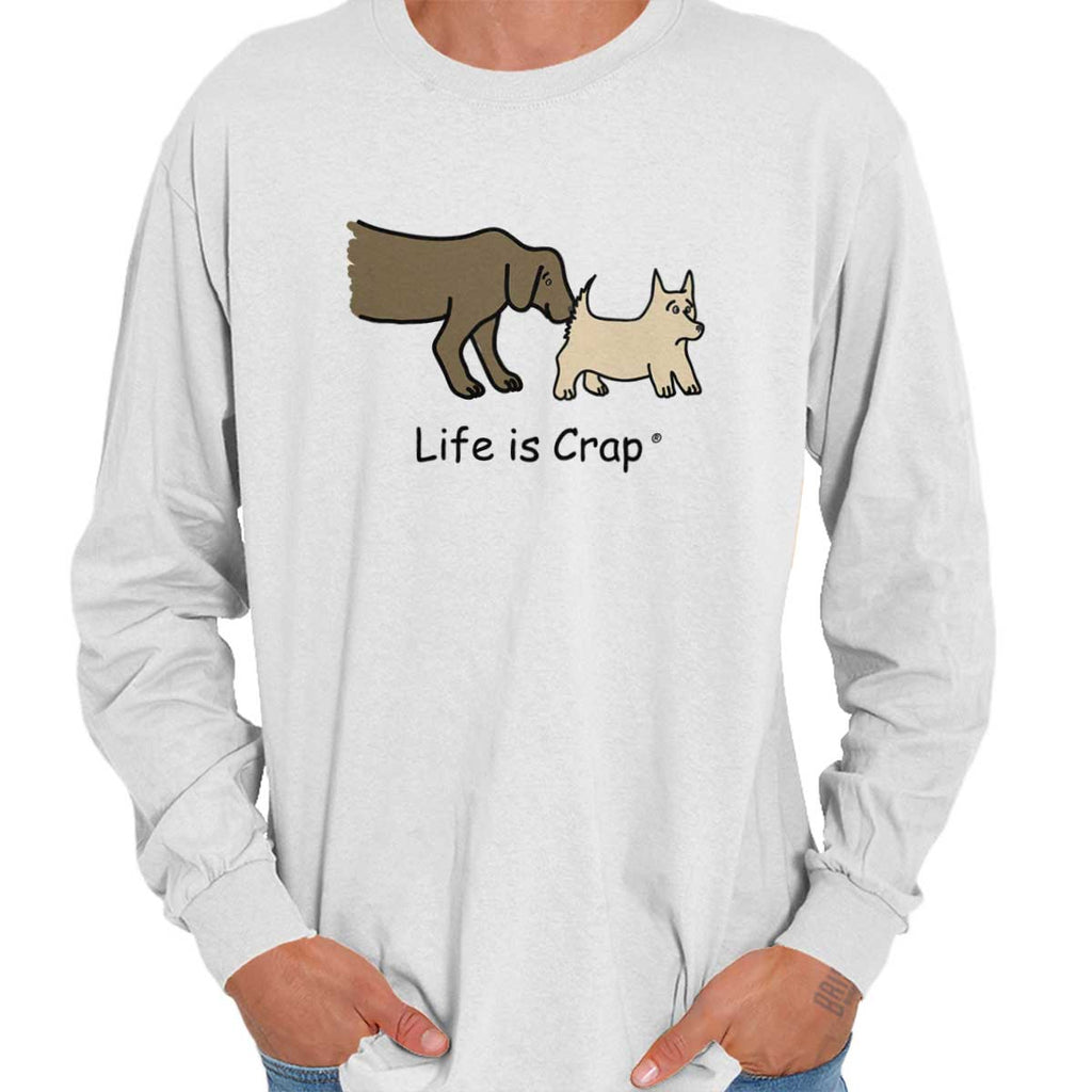 Butt Sniff Long Sleeve Tee-Direct To Garment Print-Life Is Crap
