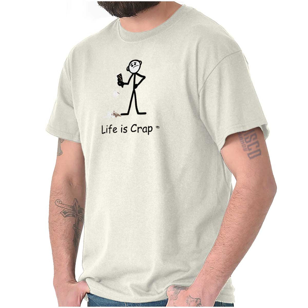 Dropped Ice Cream T-Shirt-Direct To Garment Print-Life Is Crap