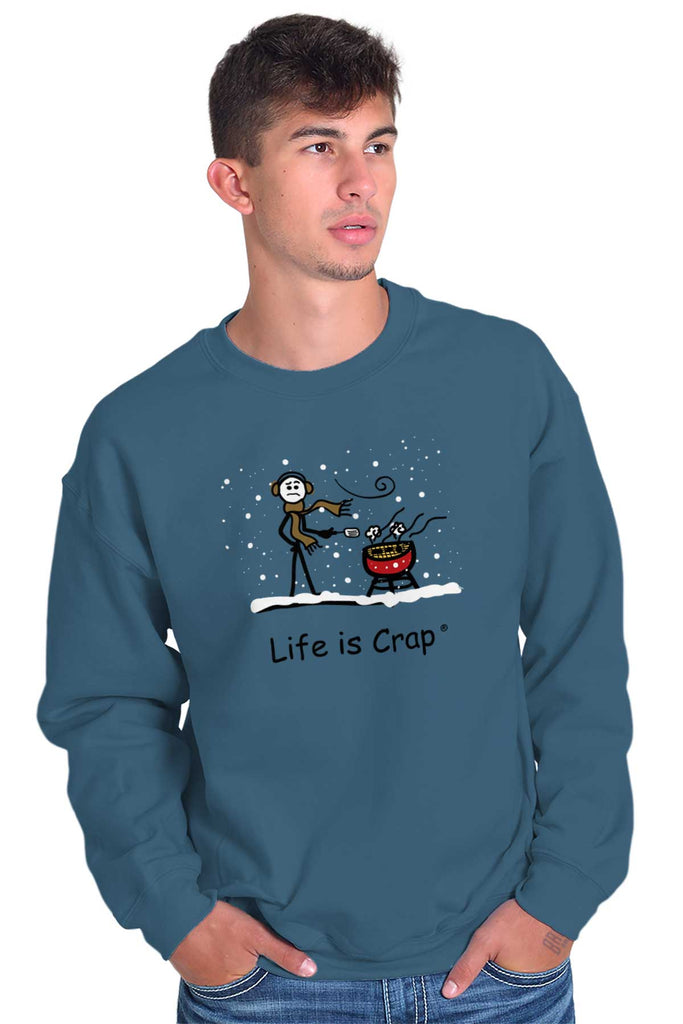 Chilly BBQ Chef Sweatshirt-Direct To Garment Print-Life Is Crap
