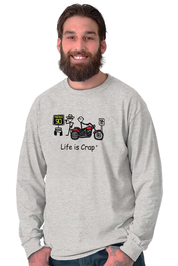 Harley Speed Trap Long Sleeve Tee-Direct To Garment Print-Life Is Crap