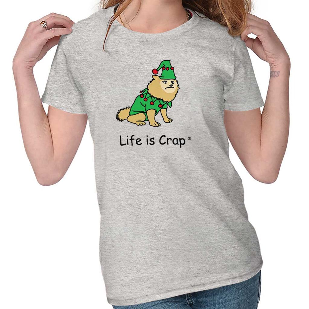 Dog Costume Ladies T-Shirt-Direct To Garment Print-Life Is Crap