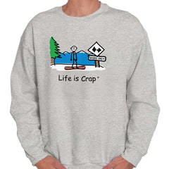Snowboarder Sweatshirt-Direct To Garment Print-Life Is Crap