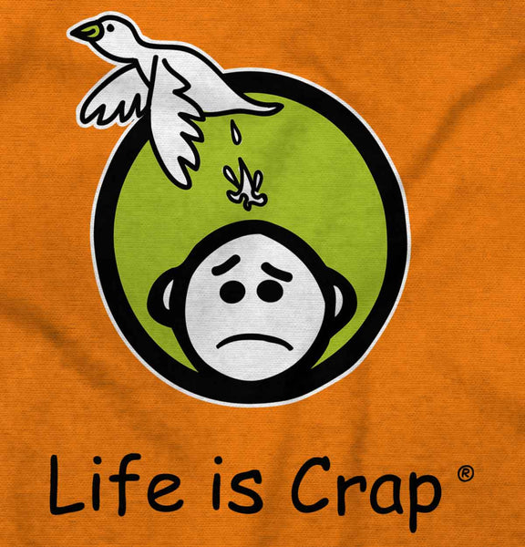 Logo Bird Poop Funny Long Sleeve Tee | Life Is Crap