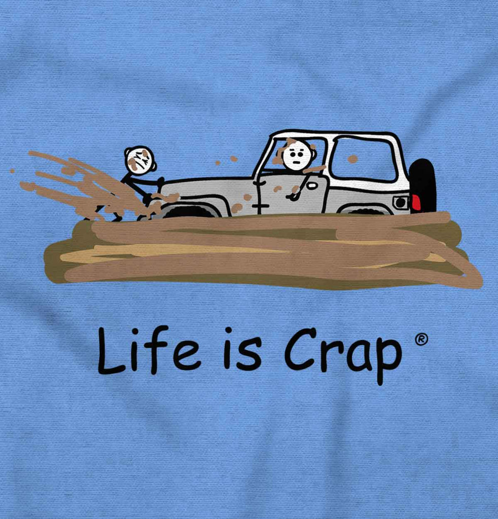 Jeep Stuck In Mud Hoodie-Direct To Garment Print-Life Is Crap