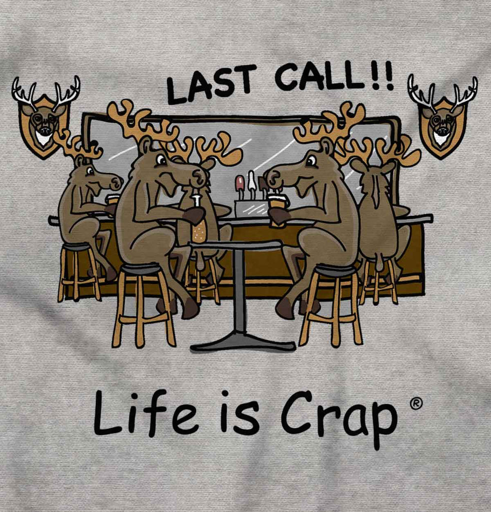 Moose Last Call Long Sleeve Tee-Direct To Garment Print-Life Is Crap