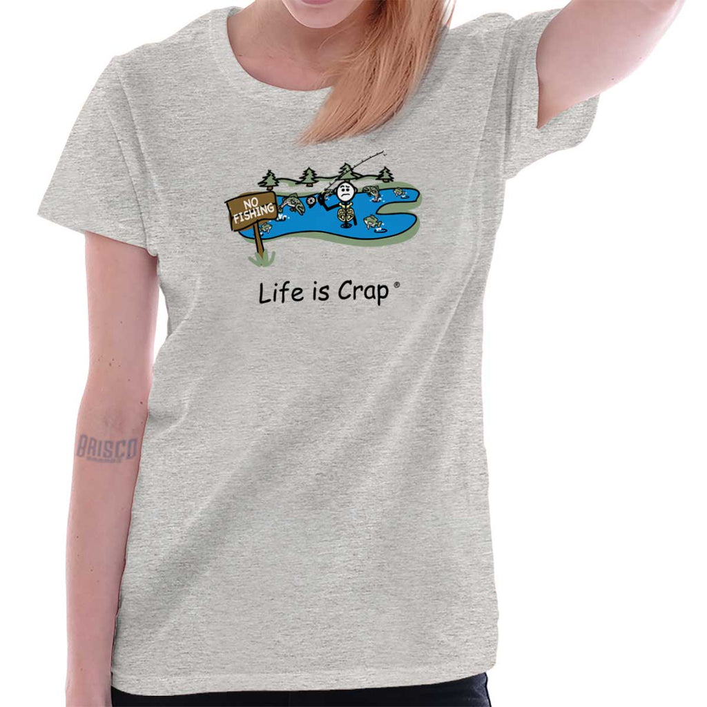 Fly Fishing Ladies T-Shirt, Carolina Blue / 2x Large