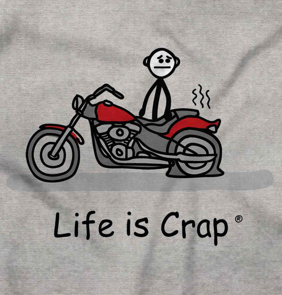 Motorcycle Flat Hoodie-Direct To Garment Print-Life Is Crap