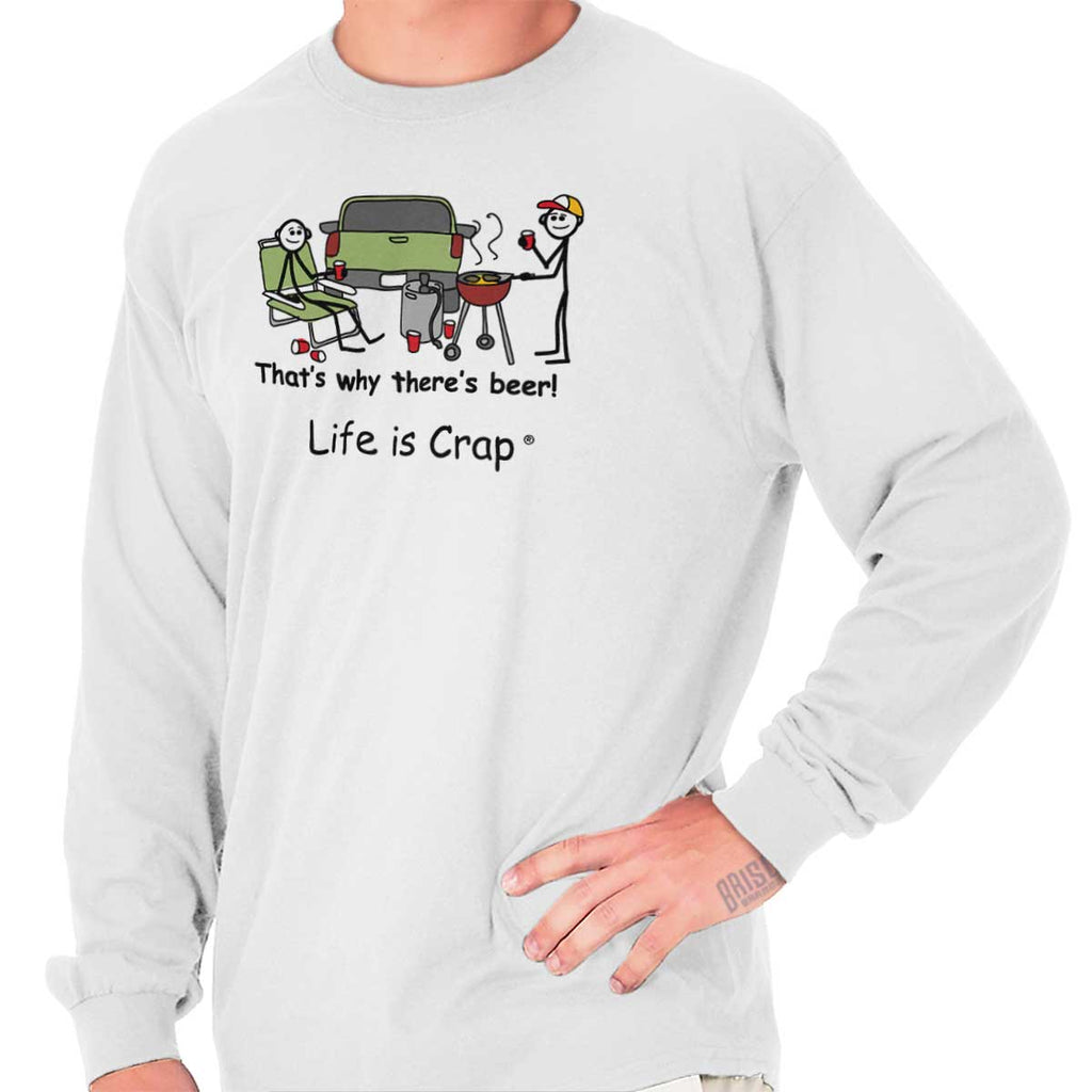 Tailgating Long Sleeve Tee-Direct To Garment Print-Life Is Crap