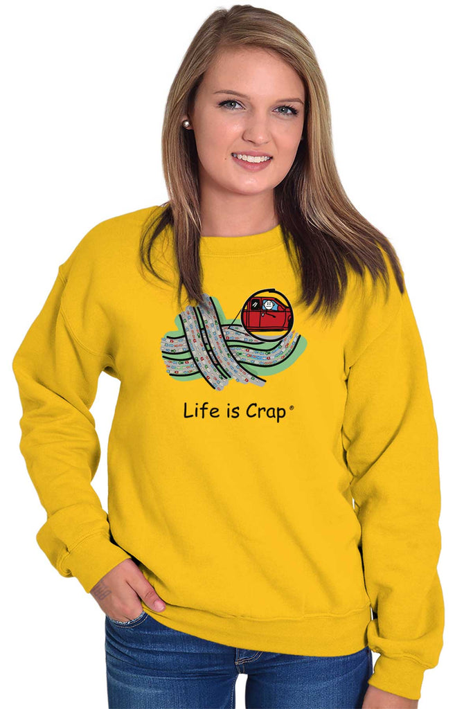 Traffic Jam Sweatshirt-Direct To Garment Print-Life Is Crap