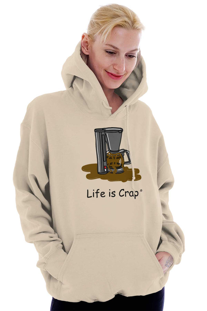 Coffee Over Flow Hoodie-Direct To Garment Print-Life Is Crap