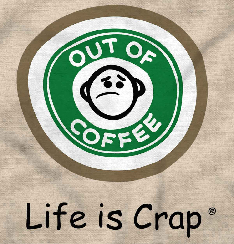 Coffee Logo Long Sleeve Tee-Direct To Garment Print-Life Is Crap