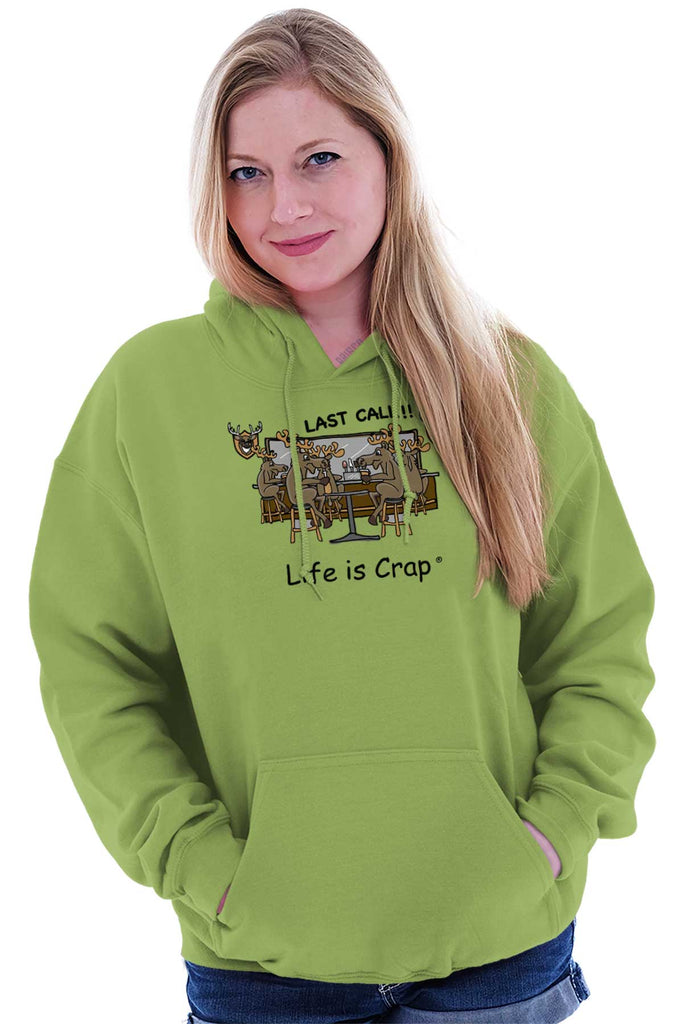 Moose Last Call Hoodie-Direct To Garment Print-Life Is Crap
