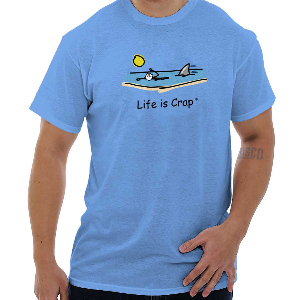 Shark In The Water T Shirt-Direct To Garment Print-Life Is Crap