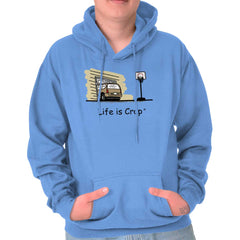 Garage Door Hoodie-Direct To Garment Print-Life Is Crap