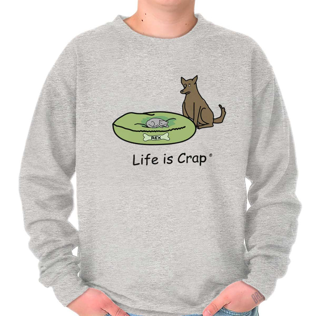 Bed Thief Sweatshirt-Direct To Garment Print-Life Is Crap