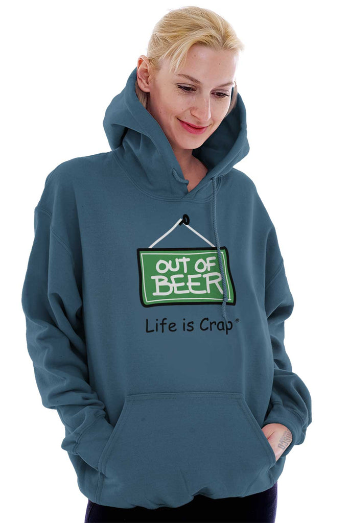 Pink Out Of Beer Hoodie-Direct To Garment Print-Life Is Crap