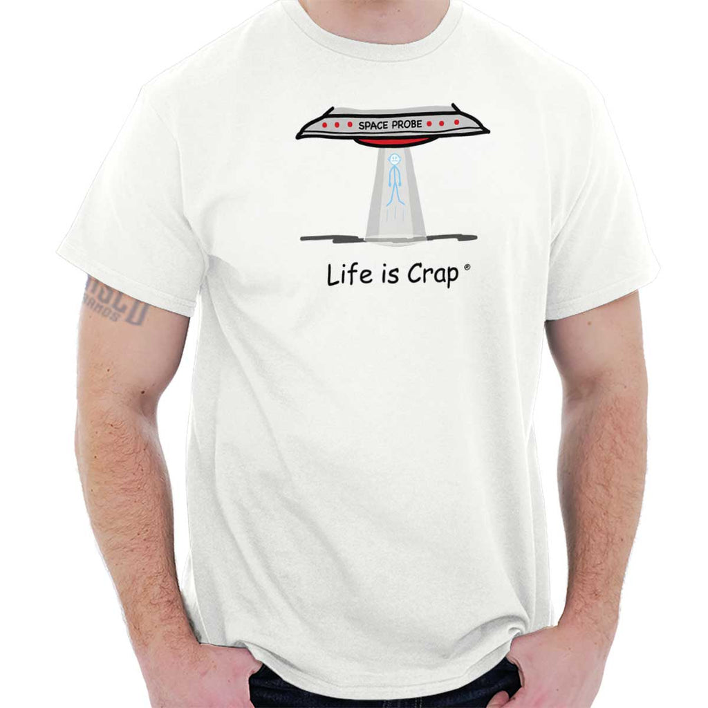 Space Probe T-Shirt-Direct To Garment Print-Life Is Crap