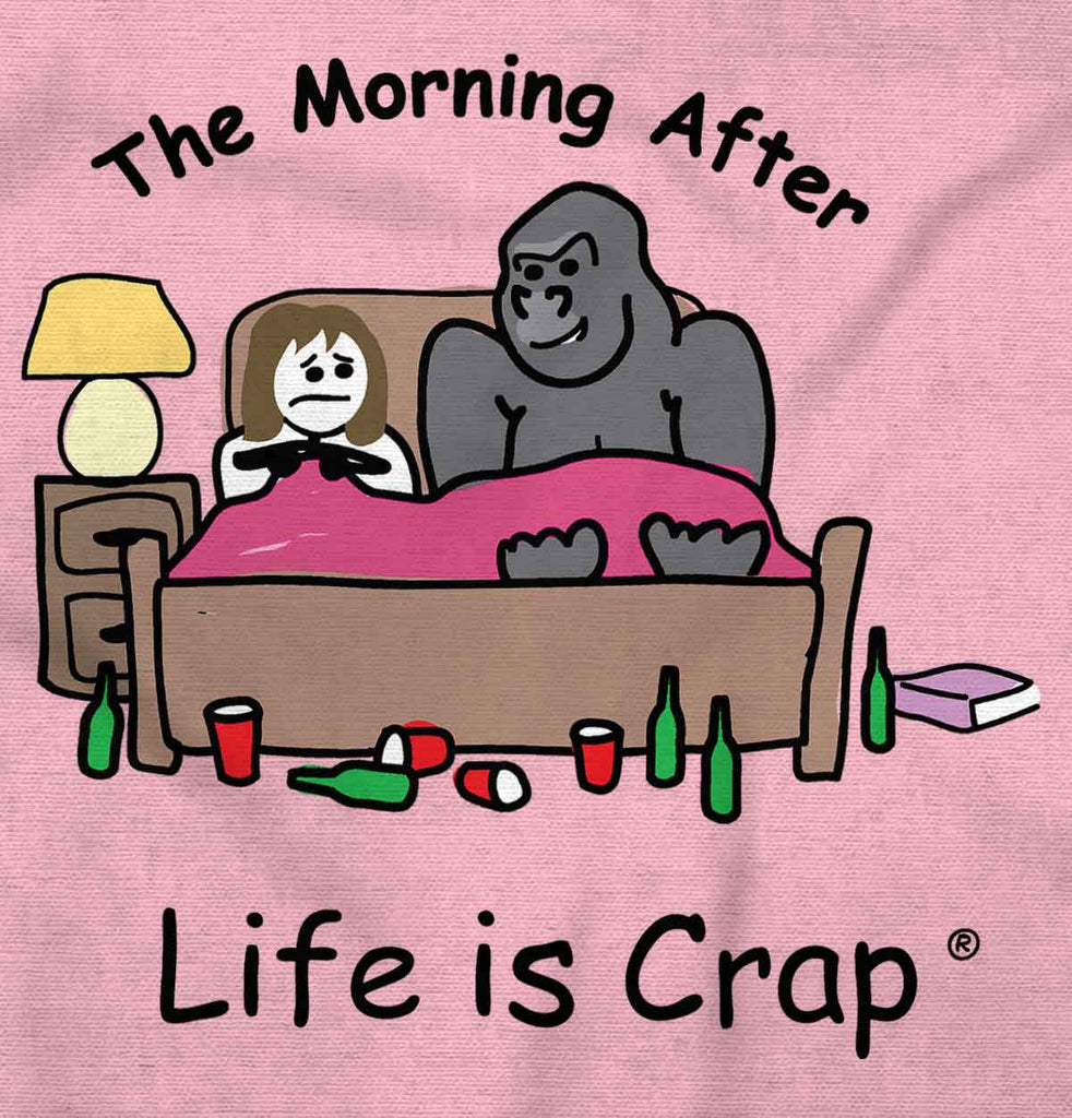 Morning After Sweatshirt-Direct To Garment Print-Life Is Crap