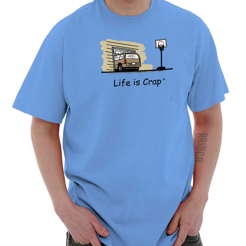 Garage Door T-Shirt-Direct To Garment Print-Life Is Crap