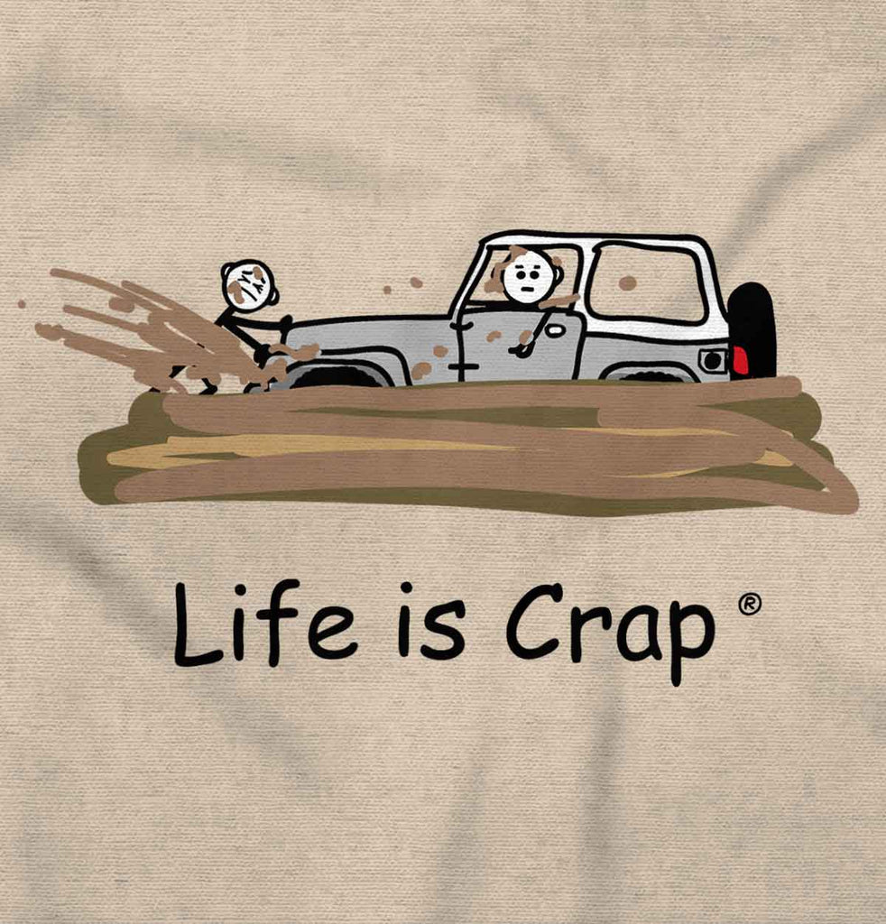 Jeep Stuck In Mud Sweatshirt-Direct To Garment Print-Life Is Crap