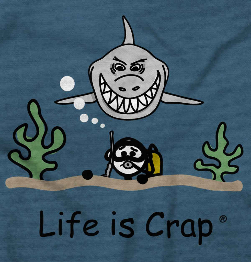 Shark Scuba Sweatshirt-Direct To Garment Print-Life Is Crap