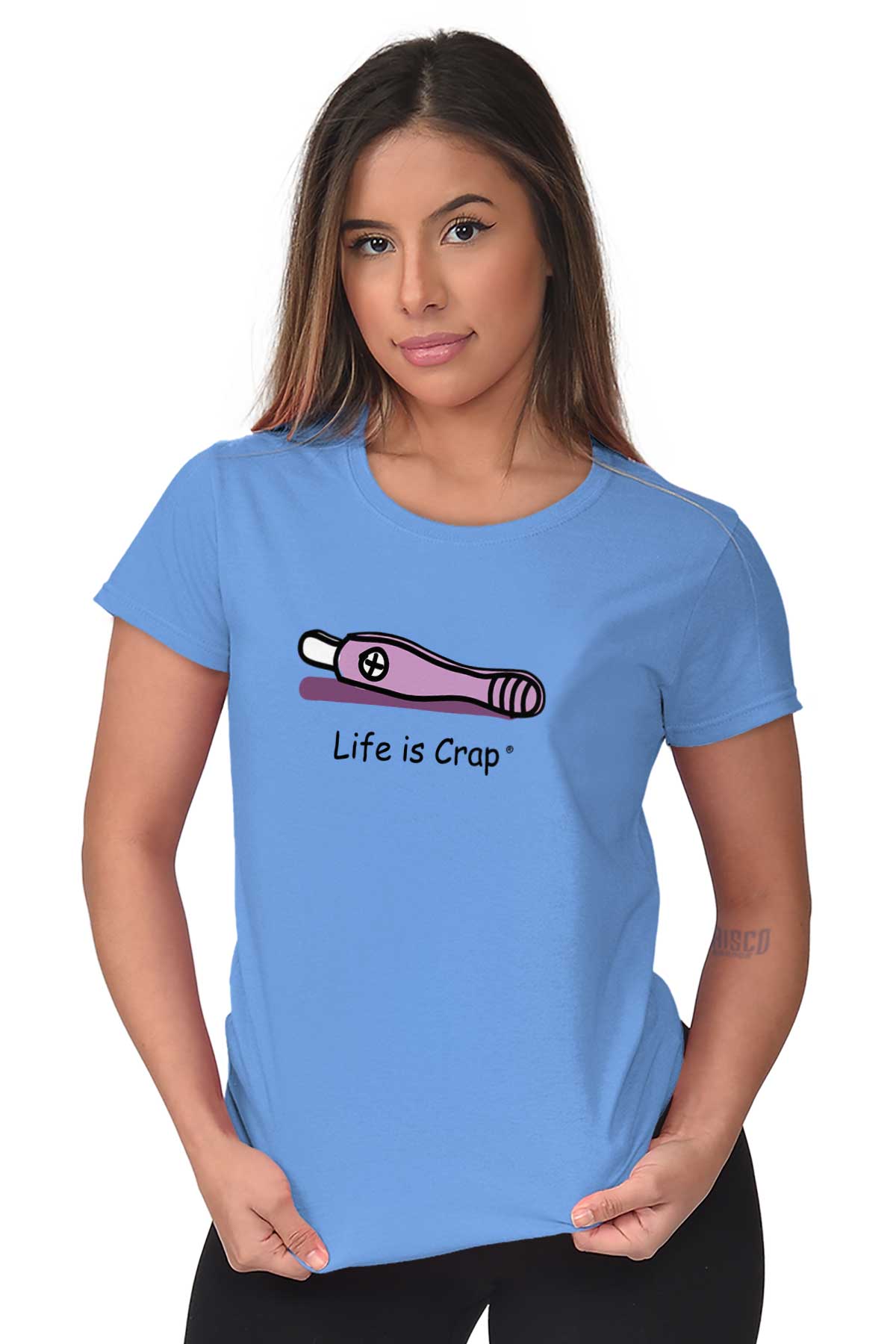 Pregnacy Test Ladies Funny T-Shirt | Life Is Crap