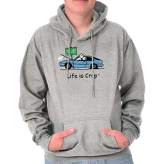 Broken Down Car Hoodie-Direct To Garment Print-Life Is Crap
