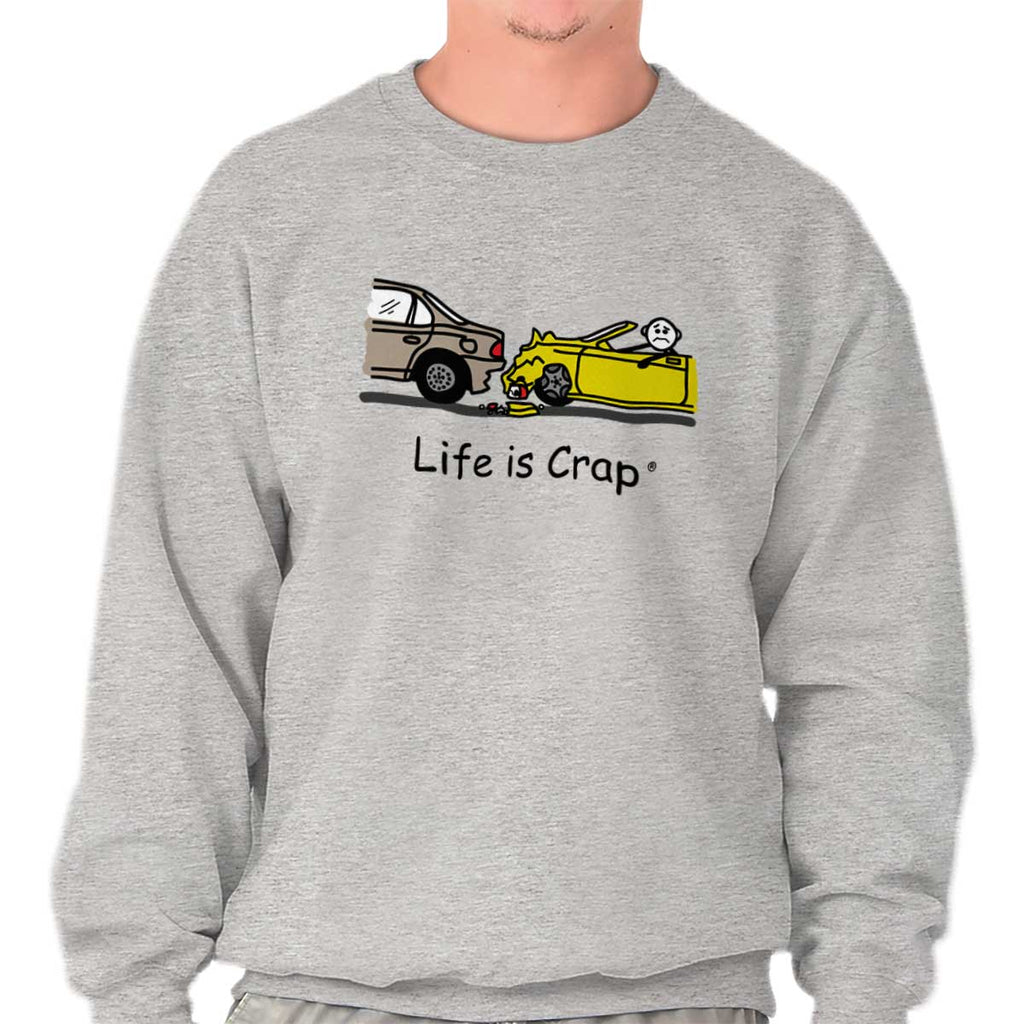 Fender Bender Sweatshirt-Direct To Garment Print-Life Is Crap
